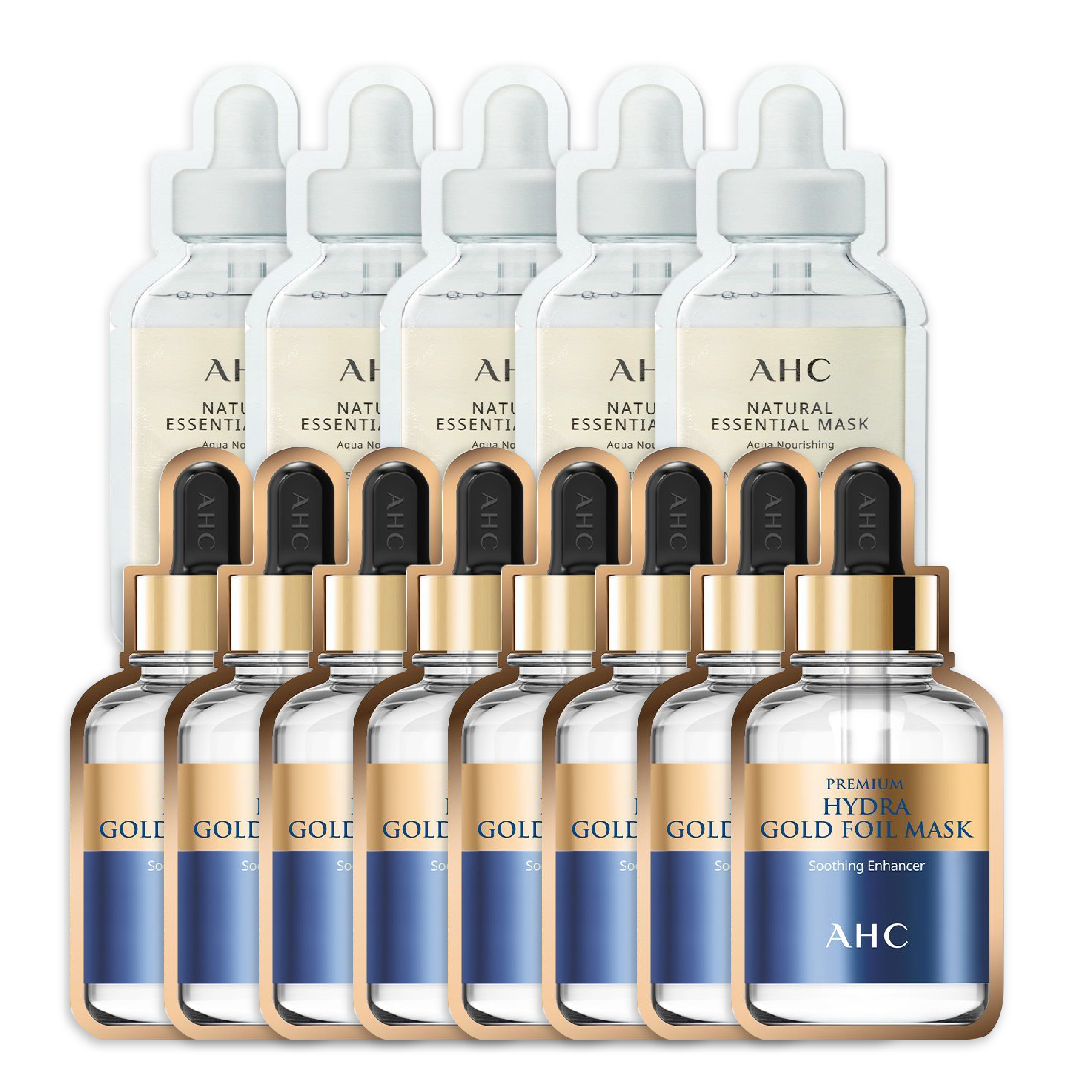 Combo Mặt Nạ Vàng Chống Lão Hóa Ahc Premium Hydra Gold Foil Mask