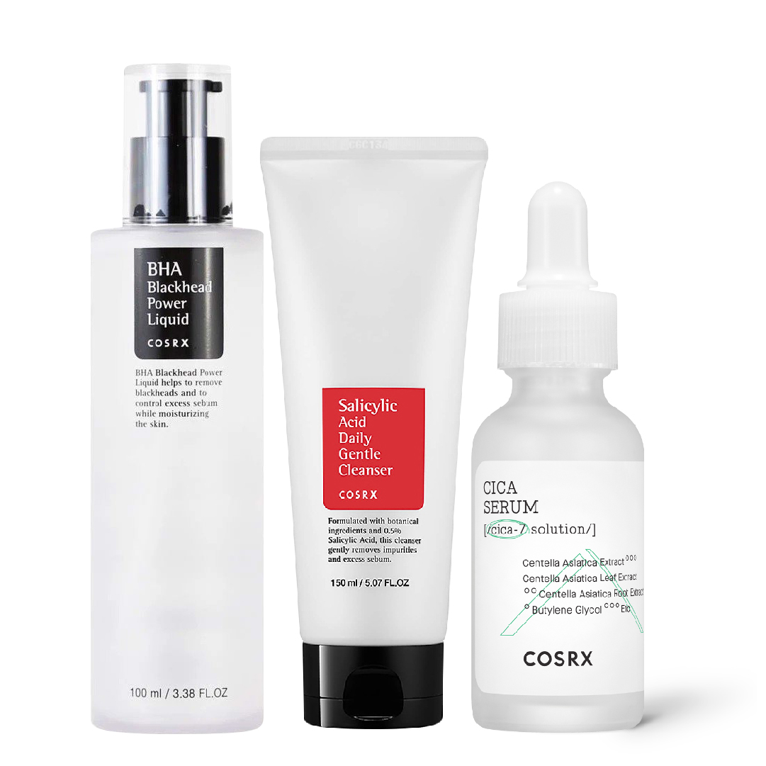 Combo Làm Sạch, Tẩy Da Chết & Tinh Chất Làm Dịu Da Cosrx Pure Fit Cica Serum 30Ml