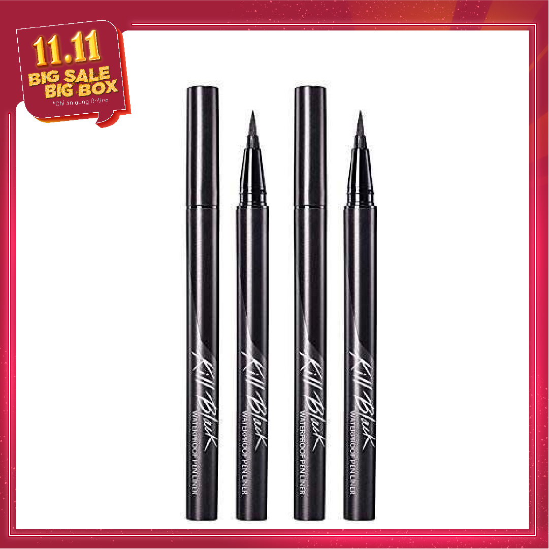 Combo 02 Viền Mắt Clio Waterproof Pen Liner Kill Black Original (H&B)
