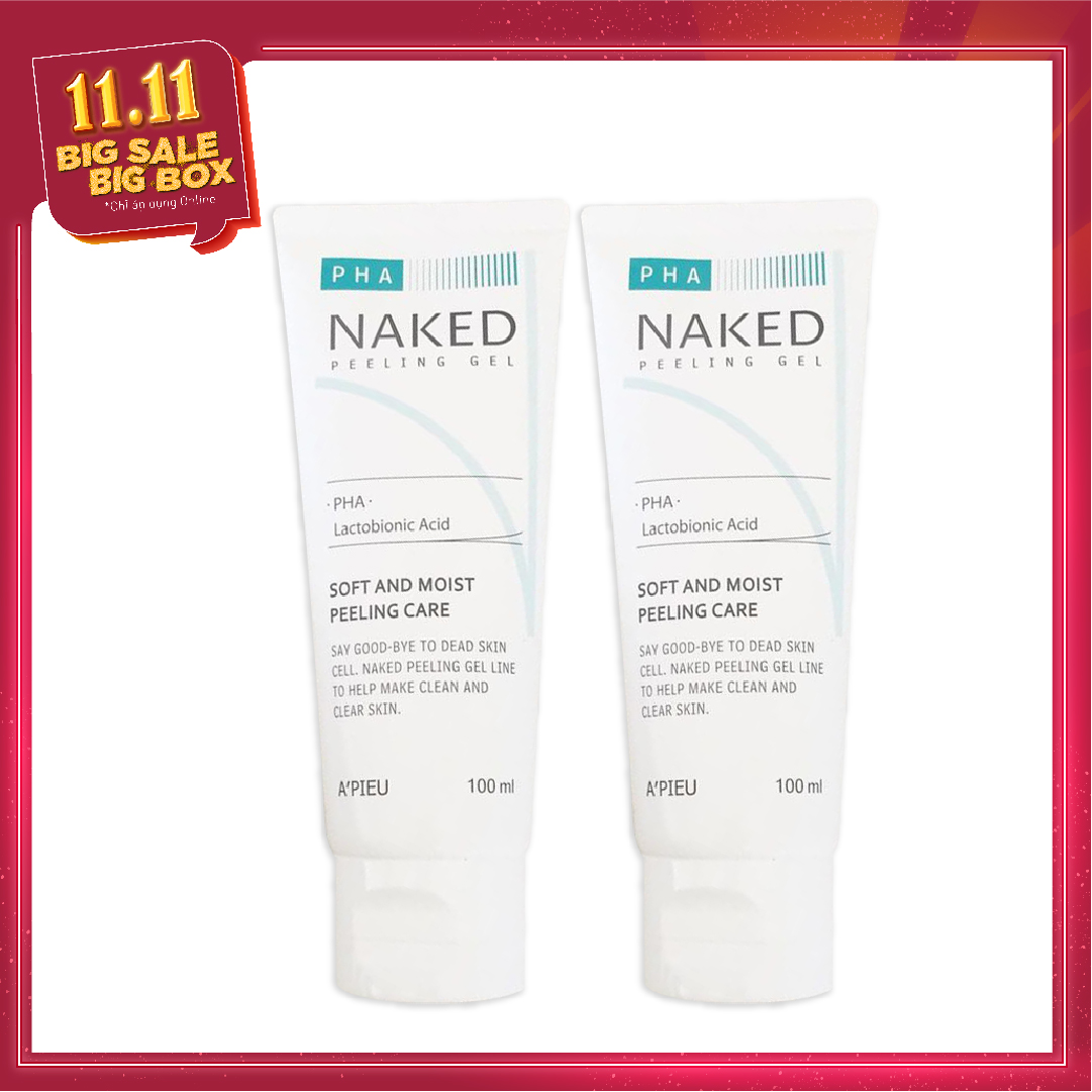 Combo 02 Gel Tẩy Tế Bào Chết & Làm Sáng Da Mặt Mặt A'pieu Naked Peeling Gel (Pha) 100Ml