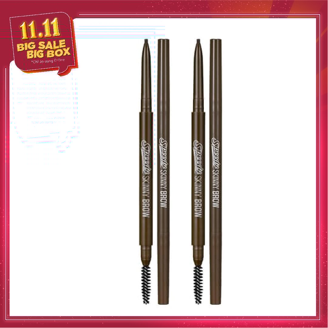 Combo 03 Chì Chân Mày Peripera Speedy Skinny Brow - 03 Natural Brown