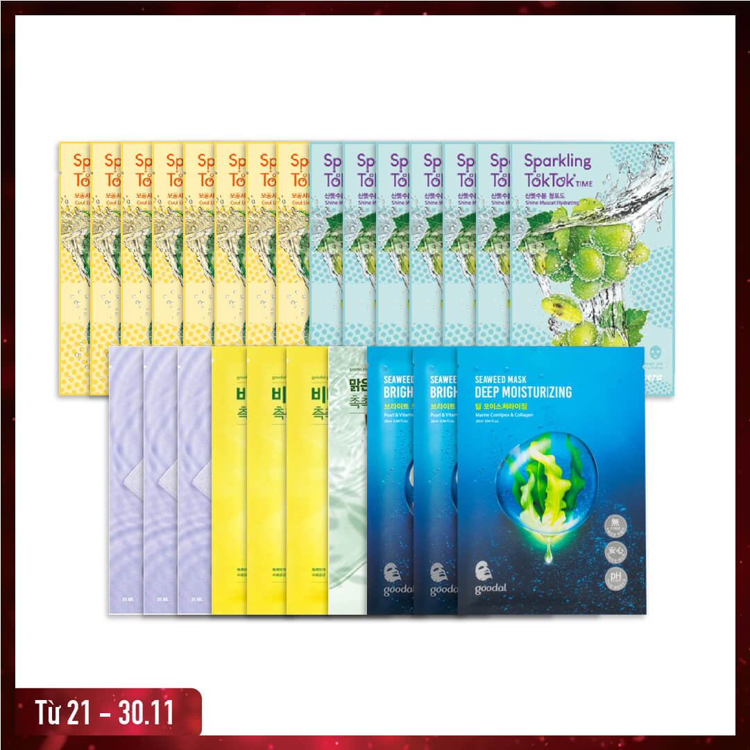 Combo 25 Mặt Nạ Thanh Lọc Lỗ Chân Lông, Làm Sáng Mịn Da Goodal - Peripera
