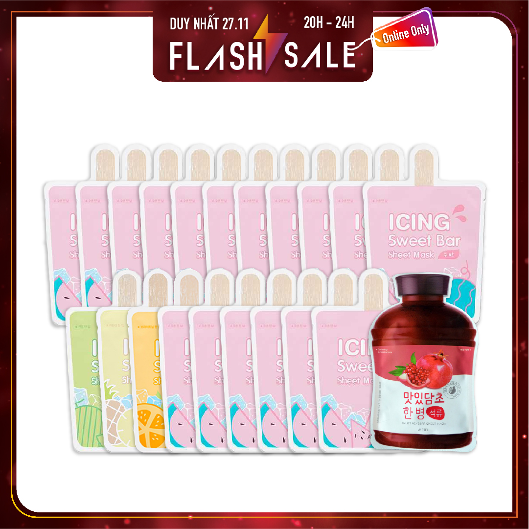 Combo 21 Mặt Nạ Cấp Ẩm Làm Dịu & Sáng Da A'pieu Icing Sweet Bar Sheet