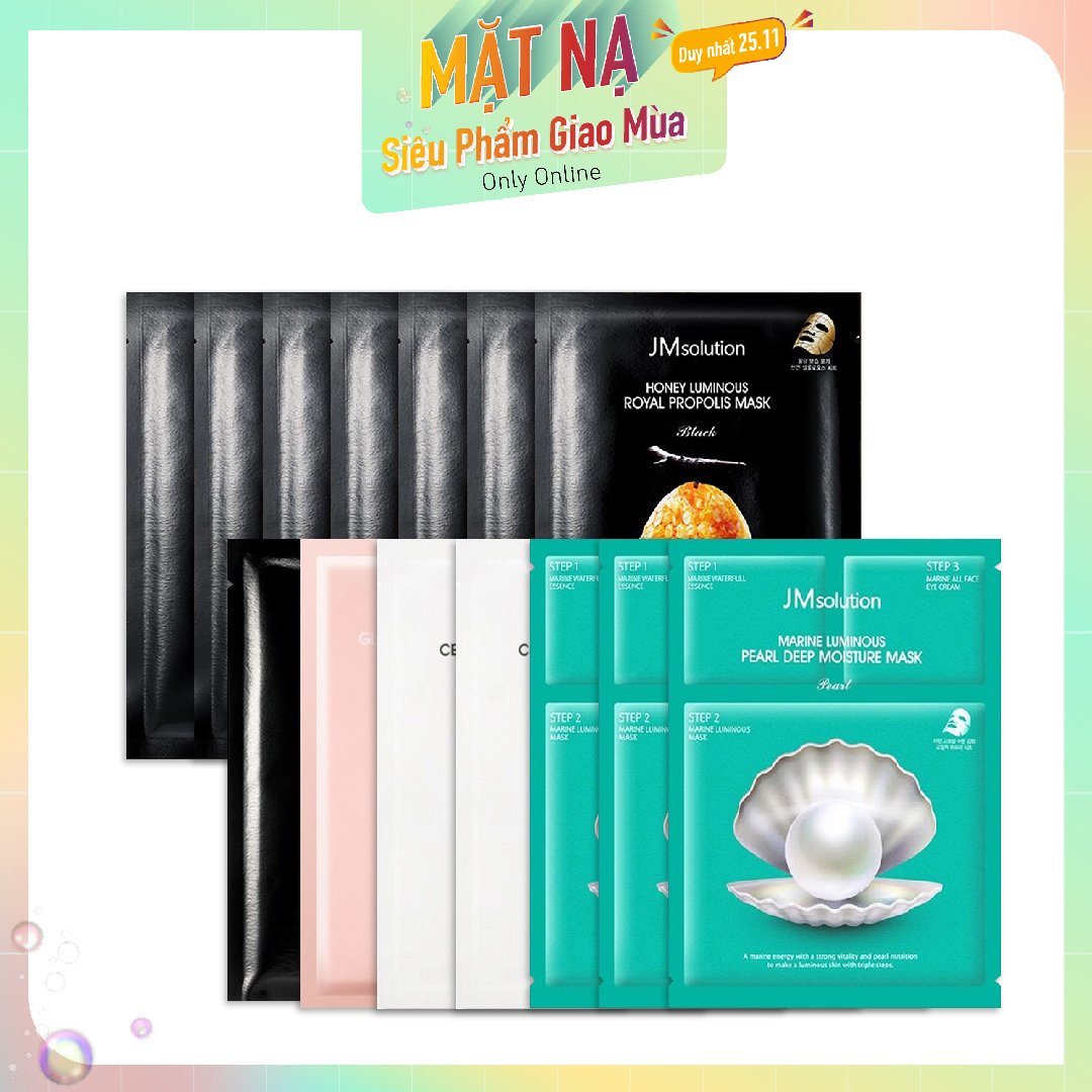 Combo 14 Mặt Nạ Cấp Ẩm, Làm Săn Chắc Căng Bóng Da Jmsolution