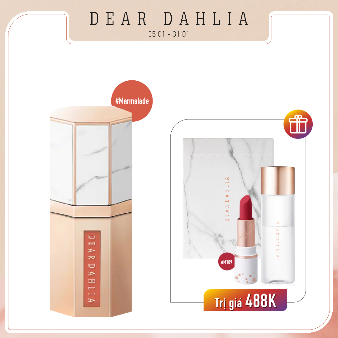 Combo Son Kem Hiệu Ứng Nhung Mịn Dear Dahlia Paradise Dream Velvet Lip Mousse Marmalade (4Pc)