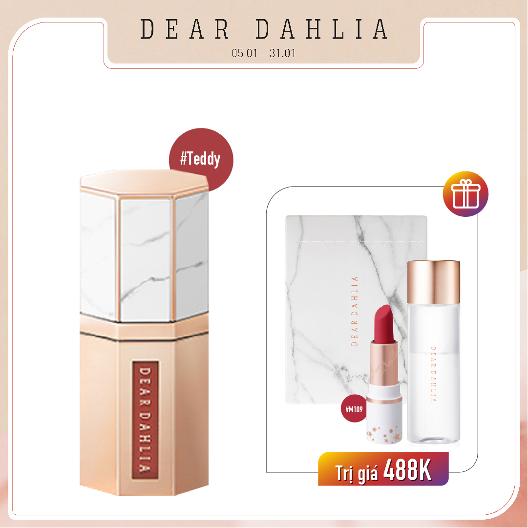 Combo Son Kem Hiệu Ứng Nhung Mịn Dear Dahlia Paradise Dream Velvet Lip Mousse Teddy (4Pc)