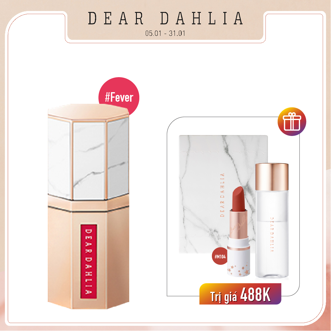 Combo Son Kem Hiệu Ứng Nhung Mịn Dear Dahlia Paradise Dream Velvet Lip Mousse Fever (4Pc)