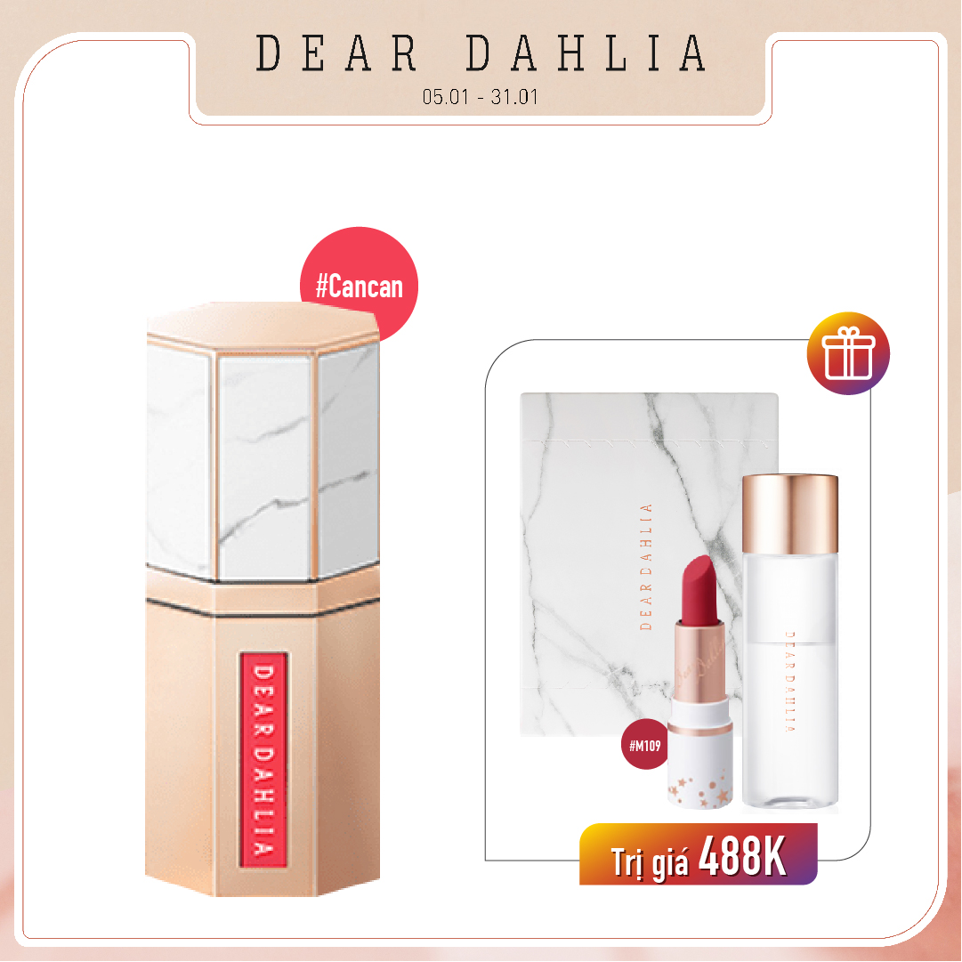 Combo Son Kem Hiệu Ứng Nhung Mịn Dear Dahlia Paradise Dream Velvet Lip Mousse Cancan (4Pc)