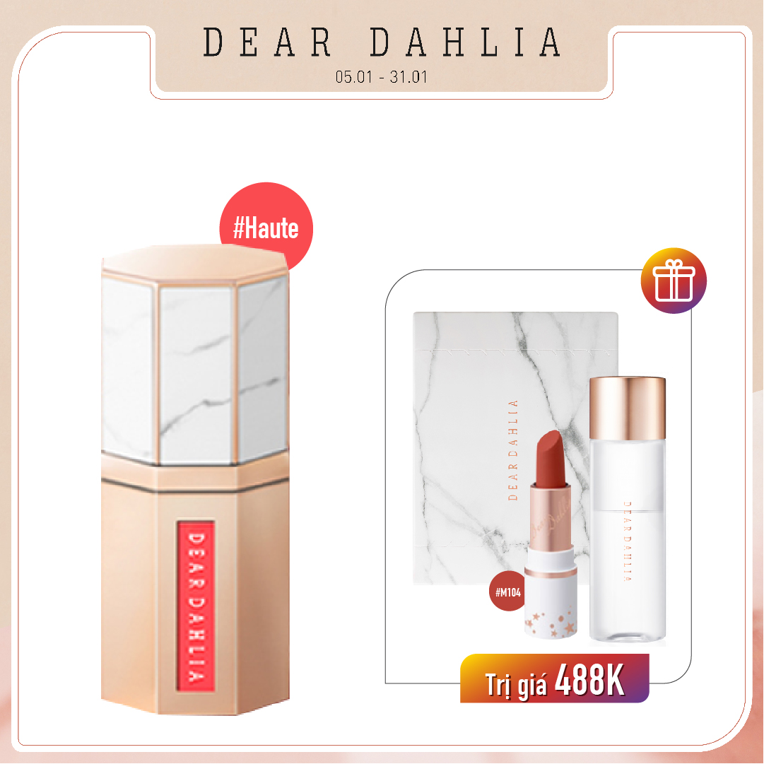 Combo Son Kem Hiệu Ứng Nhung Mịn Dear Dahlia Paradise Dream Velvet Lip Mousse Haute (4Pc)