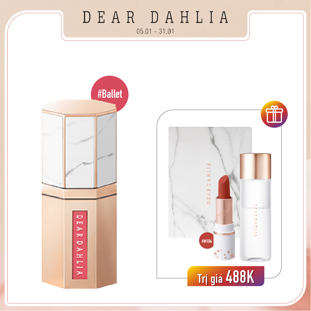 Combo Son Kem Hiệu Ứng Nhung Mịn Dear Dahlia Paradise Dream Velvet Lip Mousse Ballet (4Pc)