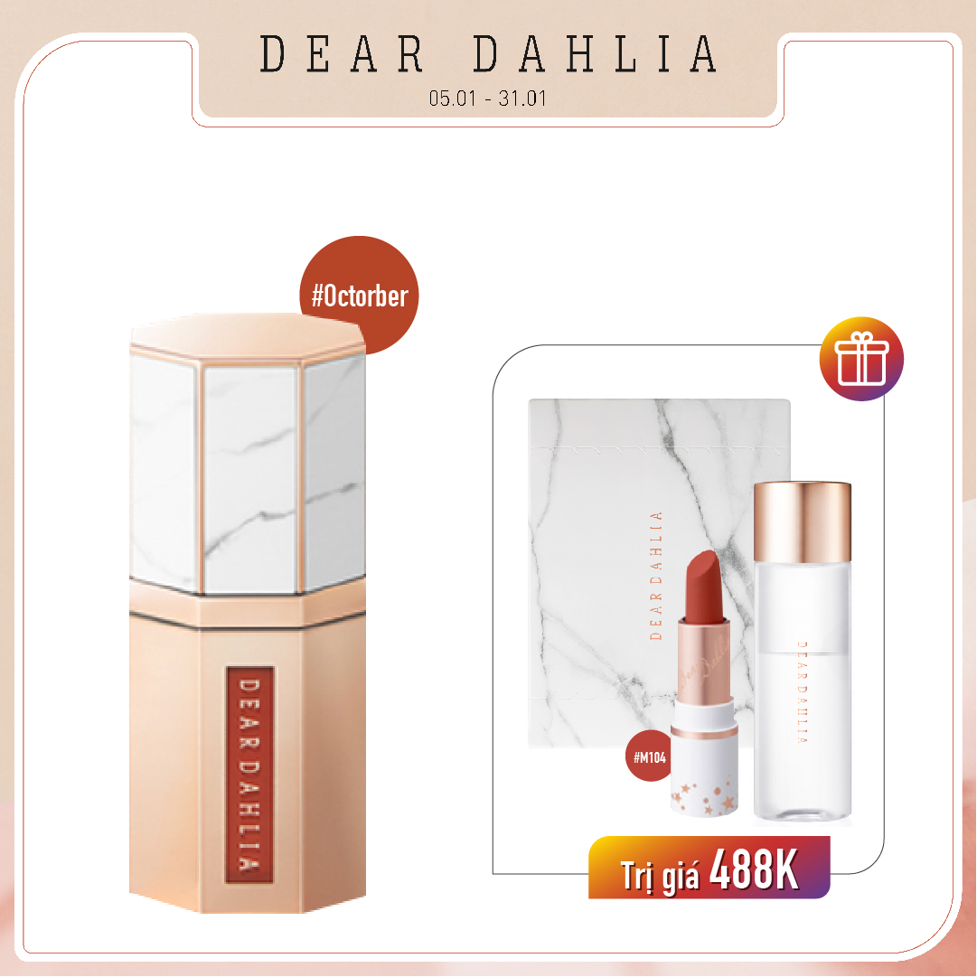 Combo Son Kem Hiệu Ứng Nhung Mịn Dear Dahlia Paradise Dream Velvet Lip Mousse October (4Pc)