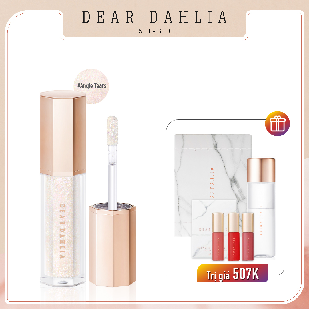 Combo Màu Mắt Ánh Nhũ Lấp Lánh Dear Dahlia Paradise Shine Eye Sequins Angel Tears (4Pc)