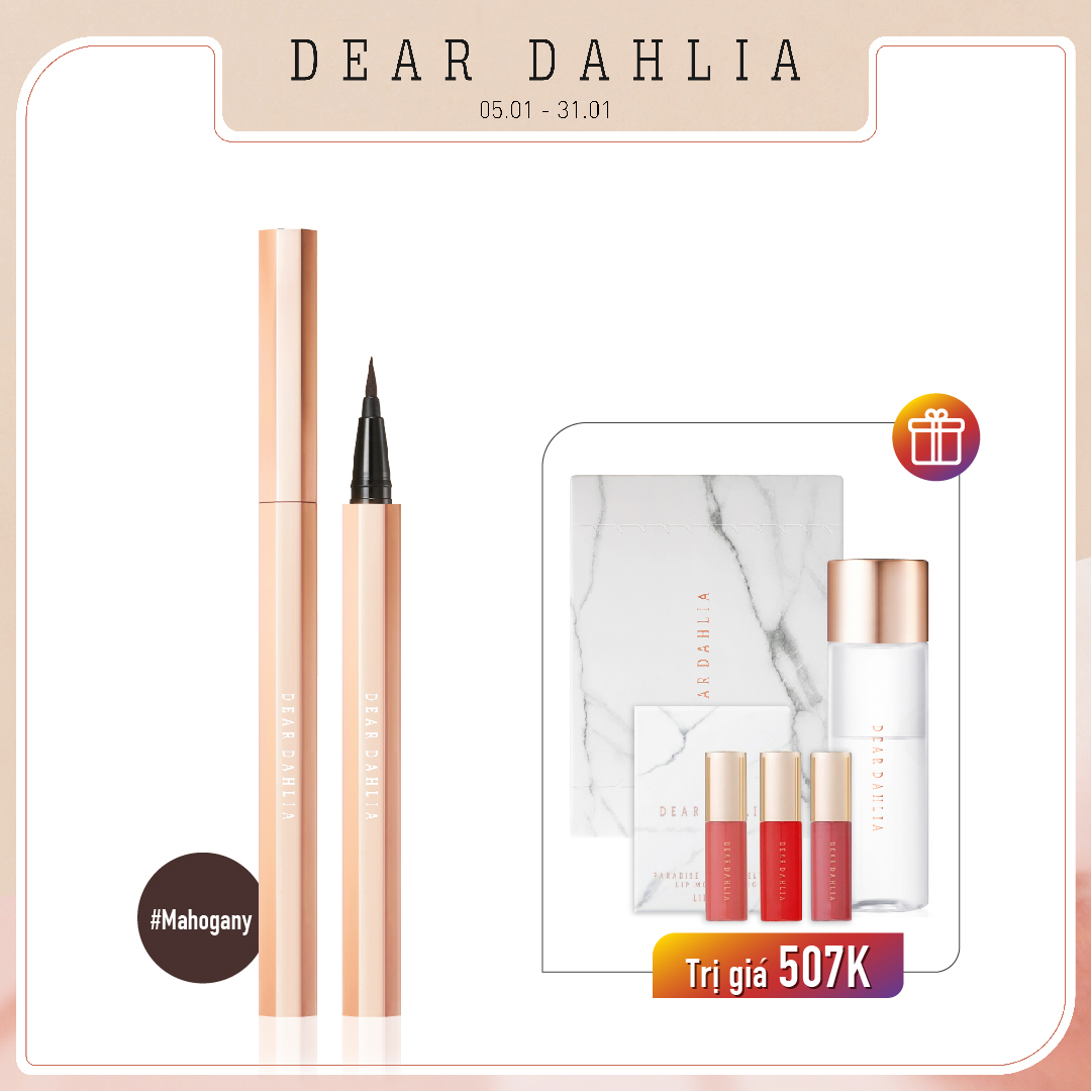 Combo Bút Kẻ Viền Mắt Dear Dahlia Paradise Dream Precision Pro Liquid Eyeliner Mahogany (4Pc)