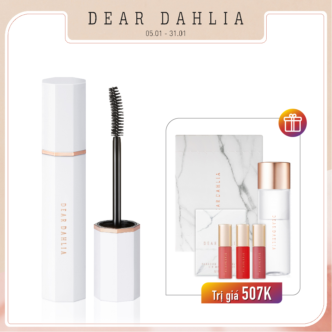 Combo Mascara Làm Cong Dày Mi Dear Dahlia Paradise Dream Volume & Long Lash Mascara Noir (4Pc)