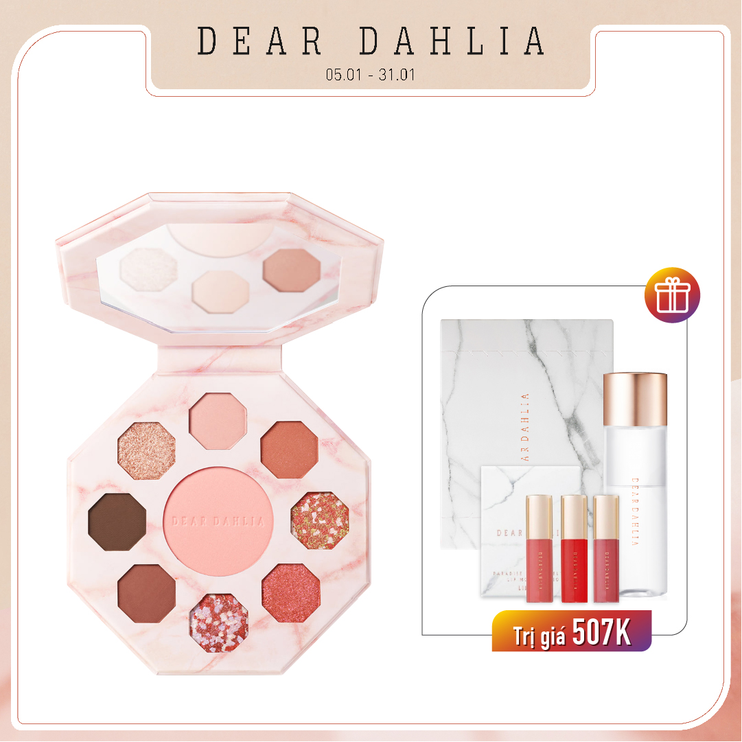 Combo Bảng Màu Mắt Đa Hiệu Ứng Dear Dahlia Secret Garden Palette -  Tea Party