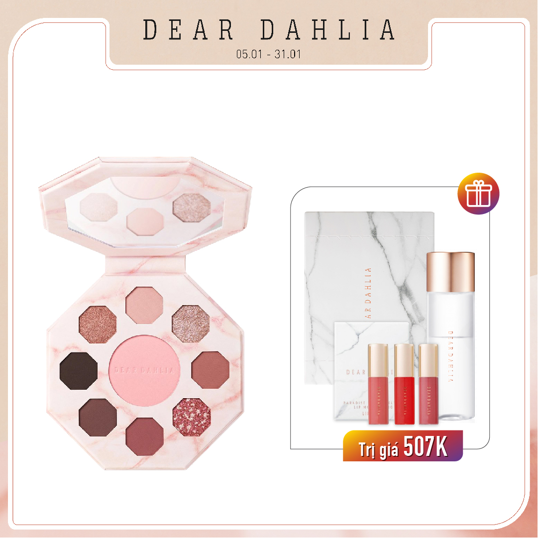 Combo Bảng Màu Mắt Đa Hiệu Ứng Dear Dahlia Secret Garden Palette - Flower Bed (4Pc)