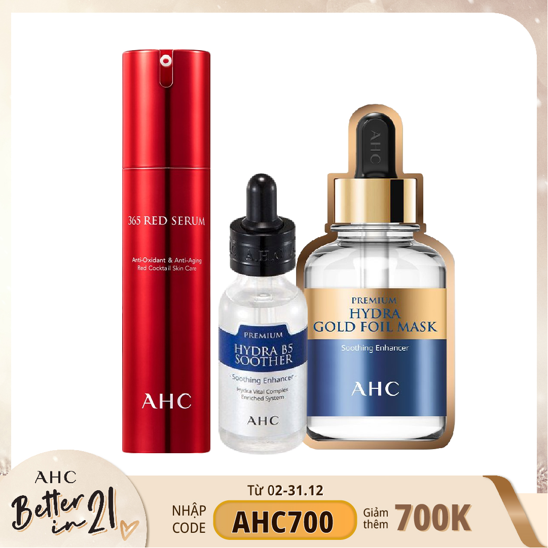 Combo Chống Lão Hóa Chuyên Sâu Ahc 365 Red Serum (3Pc)