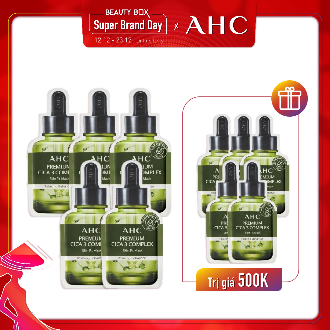 Set 10 Mặt Nạ Giấy Phục Hồi Da Ahc Premium Cica - 3 Complex Skin Fit (27Ml)