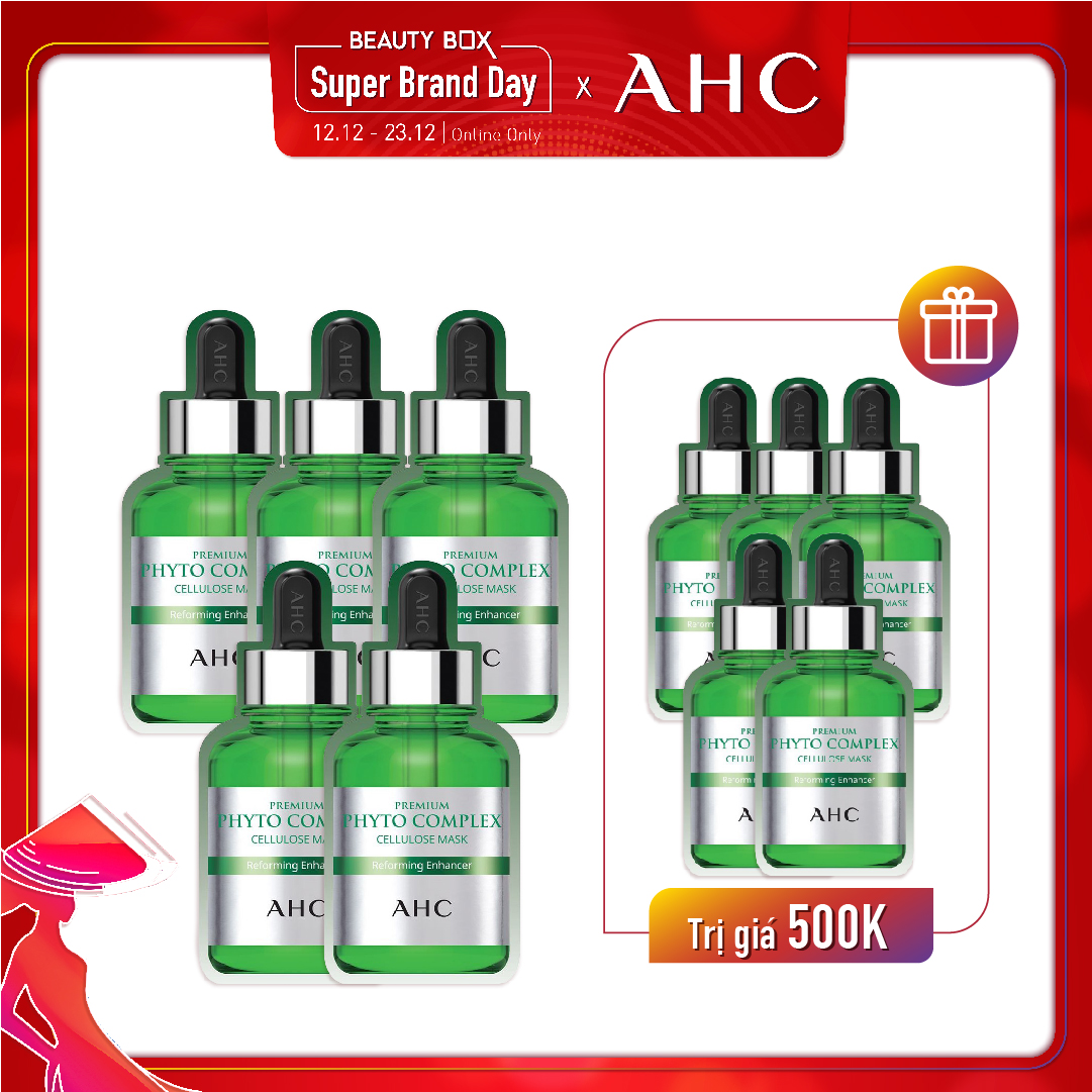 Set 10 Mặt Nạ Giấy Làm Dịu Phục Hồi Da Ahc Premium Phyto Complex Cellulose