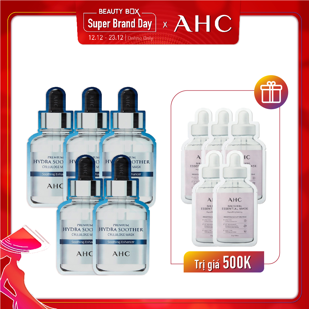 Combo 10 Mặt Nạ Giấy Cấp Ẩm Làm Sáng Da Ahc Essential Aqua Brightening