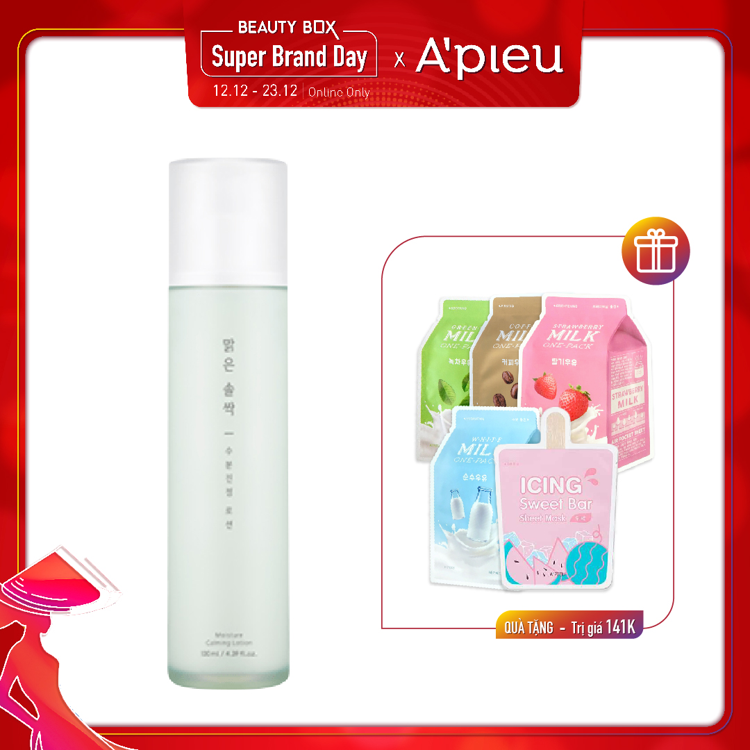 Combo Mặt Nạ & Sữa Dưỡng Ẩm A'pieu Pure Pine Bud Moisture Calming Lotion