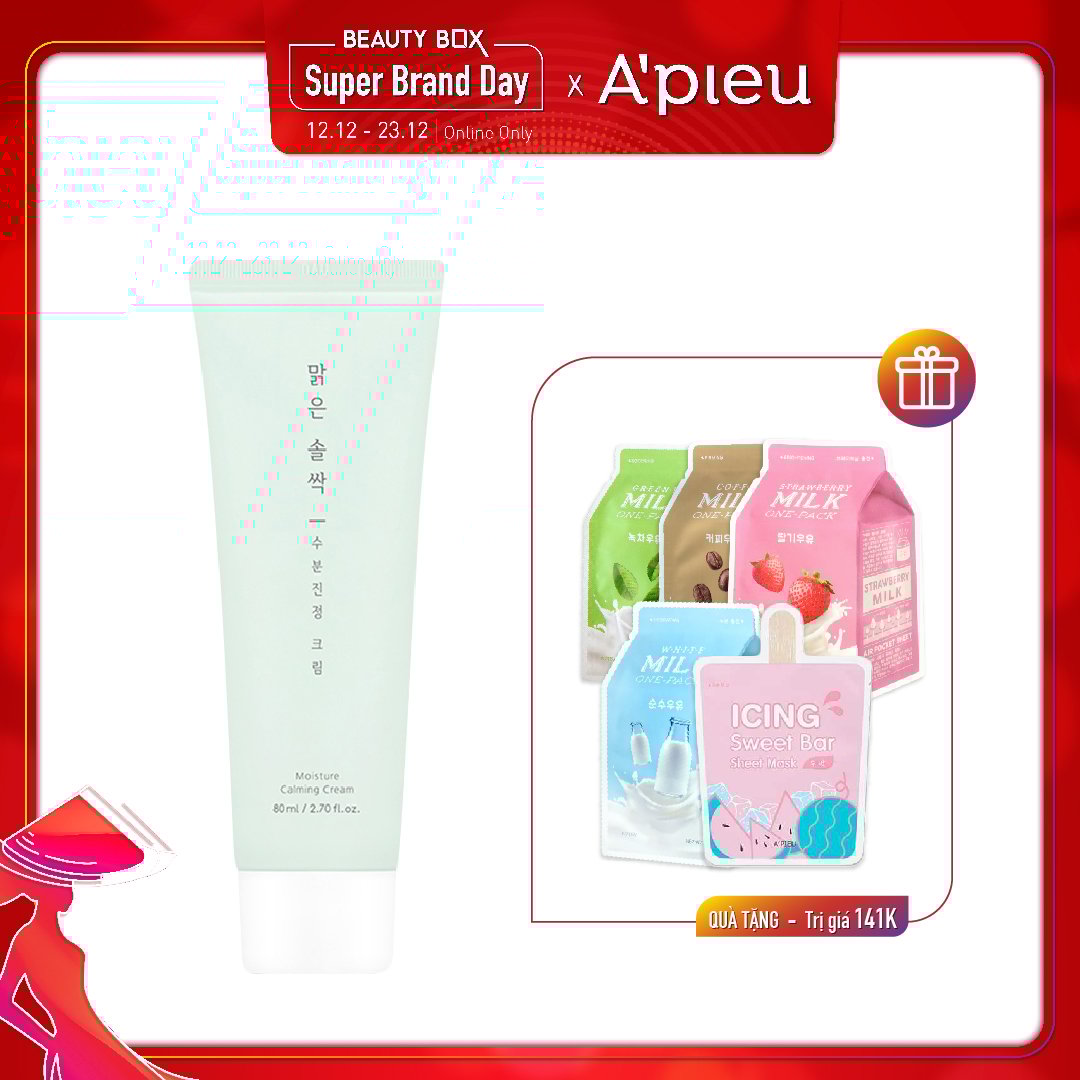 Combo Mặt Nạ & Kem Dưỡng Ẩm A'pieu Pure Pine Bud Moisture Calming Cream 80Ml