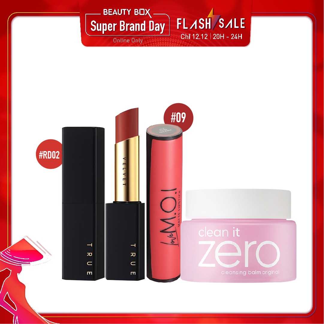 Combo Son Thỏi Love M.o.i Matte Liquid Lipstick No.9 Girl On Fire (3Pc)