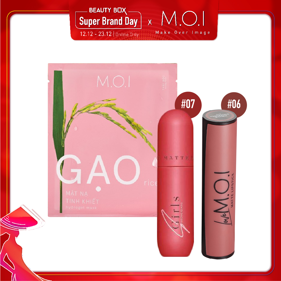 Combo Son Môi Lì M.o.i S - Girls Matte Liquid Lipstick No.7 Successful