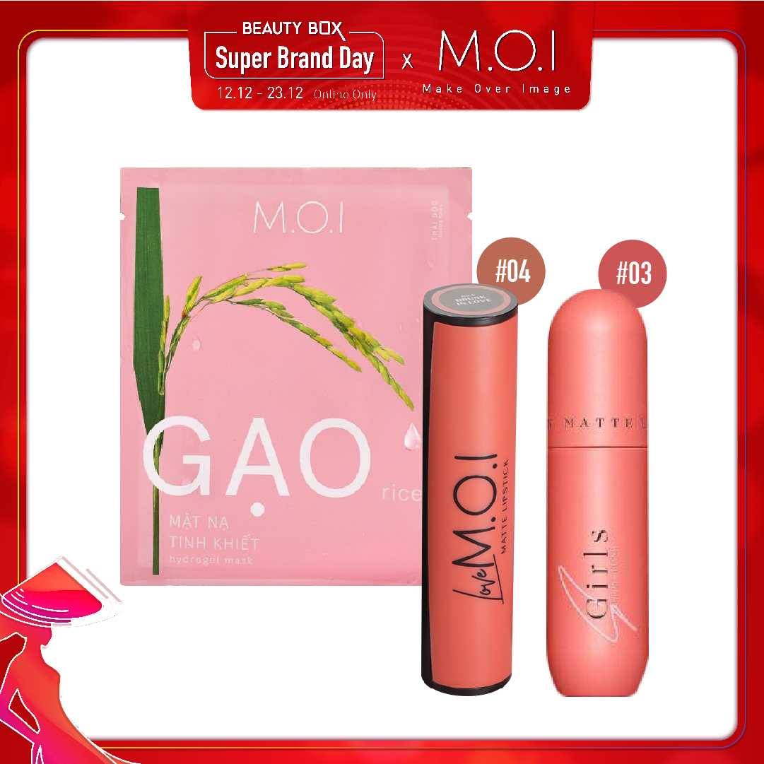 Combo Son Thỏi Sáp & Kem Lì M.o.i Matte Liquid Lipstick (3Pc)