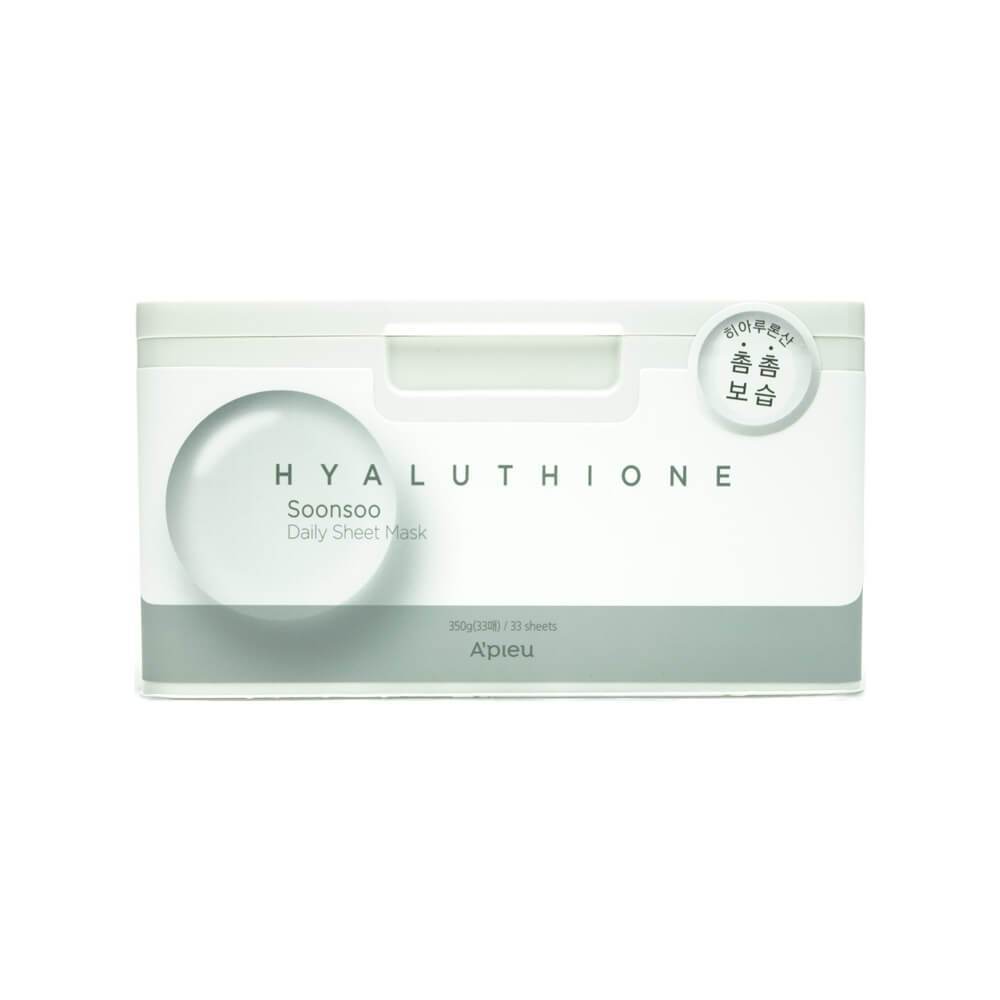 Mặt Nạ Giấy Cung Cấp Nước A'pieu Hyaluthione Soonsoo Daily Sheet Mask (33 Miếng/Hộp)