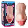 Âm đạo giả 2 đầu miệng môi răng lưỡi mềm mại cầm tay cho nam