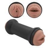  Âm đạo hậu môn miệng giả 2 đầu cầm tay hình quả tạ Lovetoy 