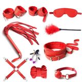  Bộ 10 món BDSM trói tay chân roi da bịt mắt nô lệ tình dục 