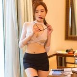  Bộ Trang Phục Cosplay Cô Nàng Thư Ký Dâm Đãng Trên Giường 