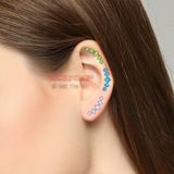  Bông tai thép không gỉ 5 kim cương giả đeo upper lobe & helix 