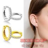  Bông tai tròn upper lobe kiểu Hàn Quốc sang trọng đủ siize 