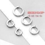  Bông tai tròn upper lobe kiểu Hàn Quốc sang trọng đủ siize 