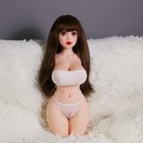  Búp bê tinh dục baby có đầu không tay chân tóc nâu xinh đẹp 