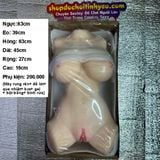  Búp bê tình dục bán thân ngực giọt nước eo thon trắng hồng 