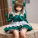  Búp bê tình dục cô nàng hầu gái màu xanh tí hon xinh đẹp 