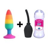  Buttplug phích cắm hậu môn silicon cầu vòng 3 size 