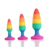  Buttplug phích cắm hậu môn silicon cầu vòng 3 size 