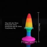  Buttplug phích cắm hậu môn silicon cầu vòng 3 size 