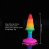 Buttplug phích cắm hậu môn silicon cầu vòng
