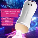  Cốc bú mút rung rên tự động snail suckking Robot màu trắng 