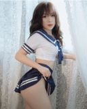  Cosplay học sinh váy ngắn sexy hở mông gợi dục quyến rũ 