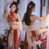  Đầm ngủ thời trang yếm cổ trang cosplay sexy tiểu thư Trung Hoa 