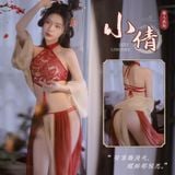  Đầm ngủ thời trang yếm cổ trang cosplay sexy tiểu thư Trung Hoa 