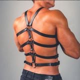  Dây da trói buộc cơ thể khóa tay SM bạo dâm chắc chắn unisex 