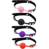  Dây Khóa Bắt Miệng Ngậm Quả Bóng Silicone Cho Quan Hệ BDSM 